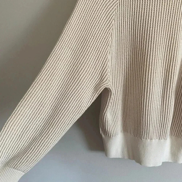 Splendid Cream and Metallic Gold Knit Sweater - Picture 11 of 12